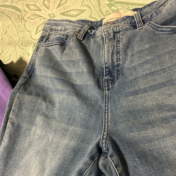 Soft Surroundings Ultimate Denim Straight Leg Jeans Women’s Size 14P Light Wash - Picture 7 of 7